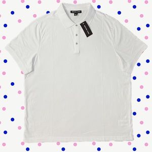 Michael Kors Men's Tipped Texture Short-Sleeve Polo Shirt, Size-XL